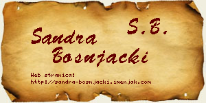 Sandra Bošnjački vizit kartica
